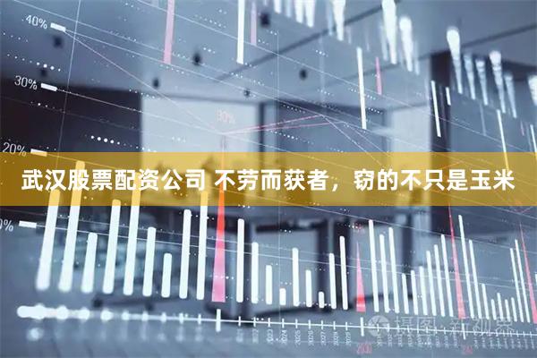 武汉股票配资公司 不劳而获者，窃的不只是玉米